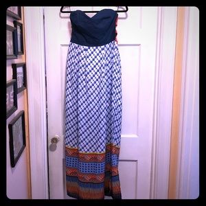 EUC Red Dress Boutique Strapless Maxi Dress